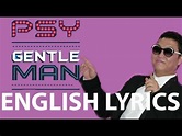 PSY Gentleman English Lyrics | English Translation of Gentleman PSY ...