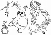 Dibujos de Kung fu Panda 3 para Colorear para Colorear, Pintar e ...