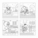 Mushroom Kingdom Coloring Book Collection 24513838 Vector Art at Vecteezy