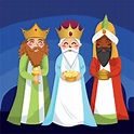Coloriage les trois rois mages sur Hugolescargot.com
