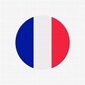 Round french flag vector icon isolated on white background. The flag of ...