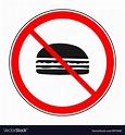 Do not eat sign Royalty Free Vector Image - VectorStock