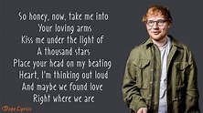 Ed Sheeran - Thinking Out Loud (Lyrics) - YouTube Music