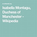 Isabella Montagu, Duchess of Manchester - Wikipedia | Duchess ...