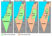 Mapa: así ha avanzado Israel en territorio palestino desde 1947