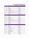 Event Schedule Template