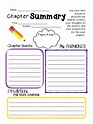 Free Printable Chapter Summary Template - Printable Templates