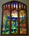 Tiffany Stained Glass Window: Autumn Landscape | The Worley Gig