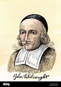 John Wheelwright portrait with his signature. Hand-colored woodcut ...