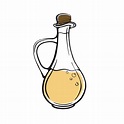 botella de aceite de oliva. dibujado a mano ilustración vectorial ...