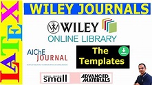 LaTeX Template for Wiley Journals | AIChE J | Small | Advanced ...