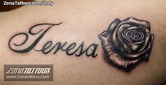 Tatuaje de Teresa, Nombres, Letras