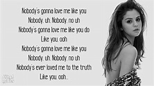 Selena Gomez - Nobody - Lyrics - YouTube