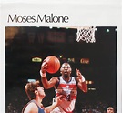 Moses Malone Signed Poster Bullets - COA JSA | Memorabilia Expert