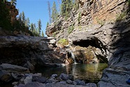 The biggest falls and pool in the gorge. - Cataract Gorge and Little ...