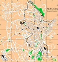 PERUGIA - Mappa del centro storico