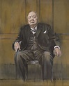 80th Birthday Portrait Sutherland Painting Of Churchill ~ news word