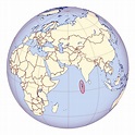 Detallado mapa de ubicación de Maldivas | Maldivas | Asia | Mapas del Mundo