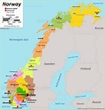 Carte des villes Norway : grandes villes et capitale Norway