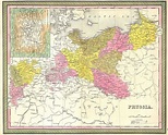 1850 Mitchell Map of Prussia Germany | Map, Vintage wall art, Prussia