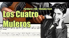 LOS CUATRO MULEROS / Federico García Lorca / Partitura y TAB / Melodía ...