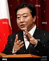 Japan's new Prime Minister Yoshihiko Noda speaks during his first news ...