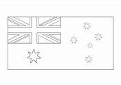 Hoja para colorear de la bandera australiana gratis para descargar y ...