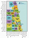 Mapa de bairros de Chicago - Bairros no mapa de Chicago (Estados Unidos ...
