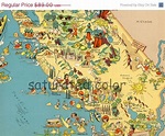 California Map ORIGINAL 1930s Vintage Picture by SaturatedColor