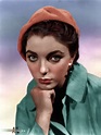 A young Joan Collins, colorized by Alex Lim from an undated photo ...