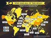 This map shows you which countries have most of the world's gold ...