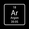 Argon symbol. Chemical element of the periodic table. Vector ...