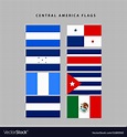 Central america flags Royalty Free Vector Image