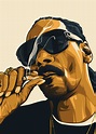 'Snoop Dogg' Poster by Art by Bikonatics | Displate | Hip hop artwork ...