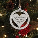 Wood Memorial Ornament, Memorial Christmas Ornament, Personalized Wood ...