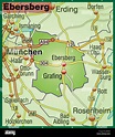Karte von ebersberg mit Verkehrsmittel Stock-Vektorgrafik - Alamy