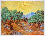 Olivos con cielo amarillo y sol Vincent van Gogh pintado a - Etsy España