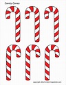 Printable Candy Canes | Free christmas printables, Candy cane, Candy ...