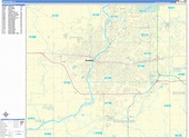 Rockford Illinois Zip Code Wall Map (Basic Style) by MarketMAPS - MapSales