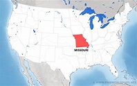 Where is Missouri located on the map?