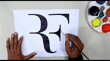 How to draw Roger Federer logo @Roger Federer - YouTube