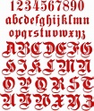 Gothic 2 Alphabet 26 Upper-case Letters, 10 Numerals and 26 Lower-case ...