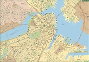 Boston Downtown Map | Digital Vector | Creative Force