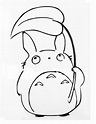 Adorable Totoro Sentado para colorear, imprimir e dibujar –ColoringOnly.Com