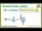 Convertir grados sexagesimal al sistema radial - MatematicaPasoAPaso ...