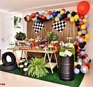 ideas para celebrar cuatro años de niños | Race car birthday party ...