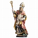 Heiliger Rupert von Salzburg mit Salzfass Heiligenfigur Holz geschnitzt
