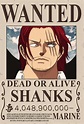 Shanks Wanted Poster One Piece Digital Art by William Stratton