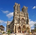 La cattedrale gotica di Reims, una delle più belle della Francia ...