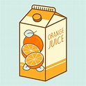 Premium Vector | Orange juice cartoon tetra brick premium vector